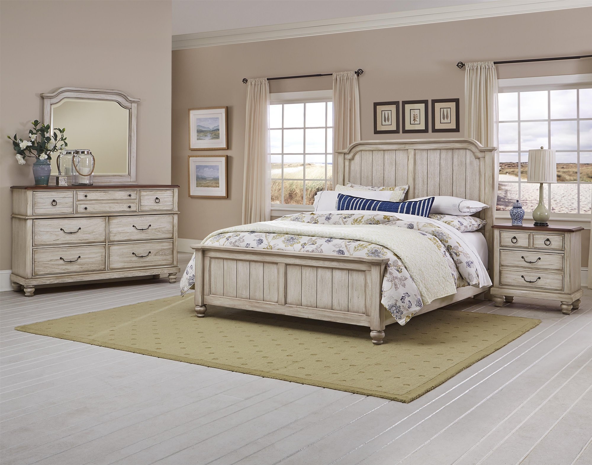 Vaughan Bassett ArrendelleRustic White Bedroom Collection